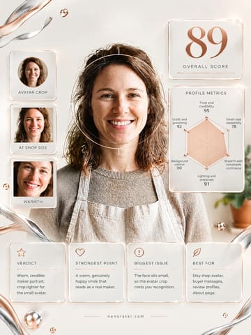 Etsy Seller Profile Photo Rater