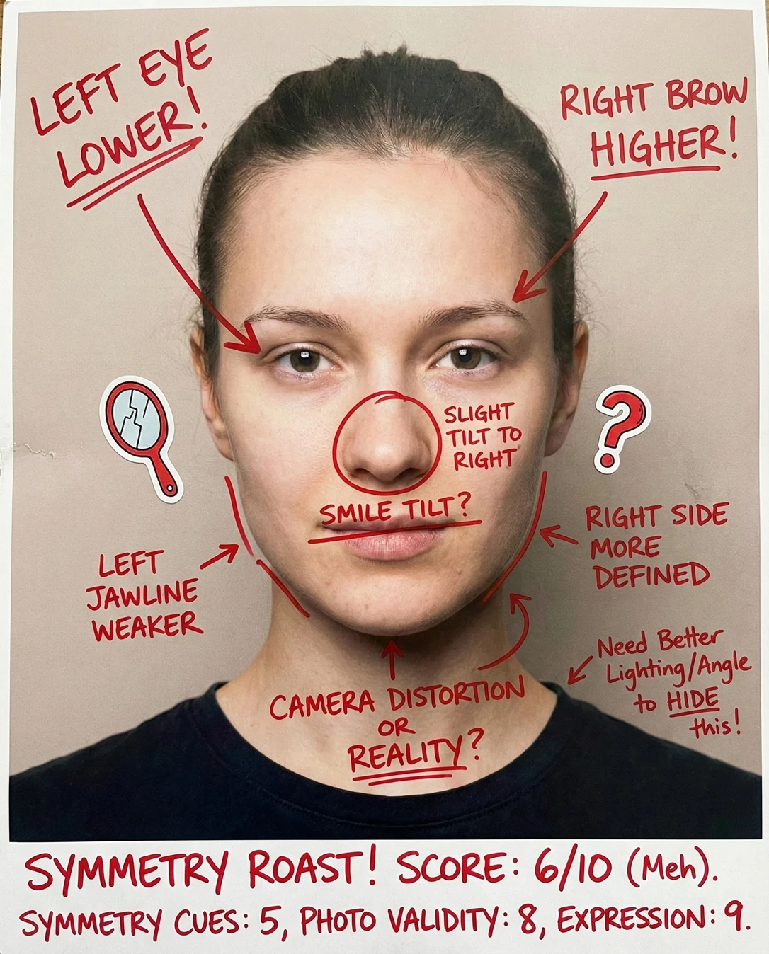 Face Symmetry Rater: Doodle notes