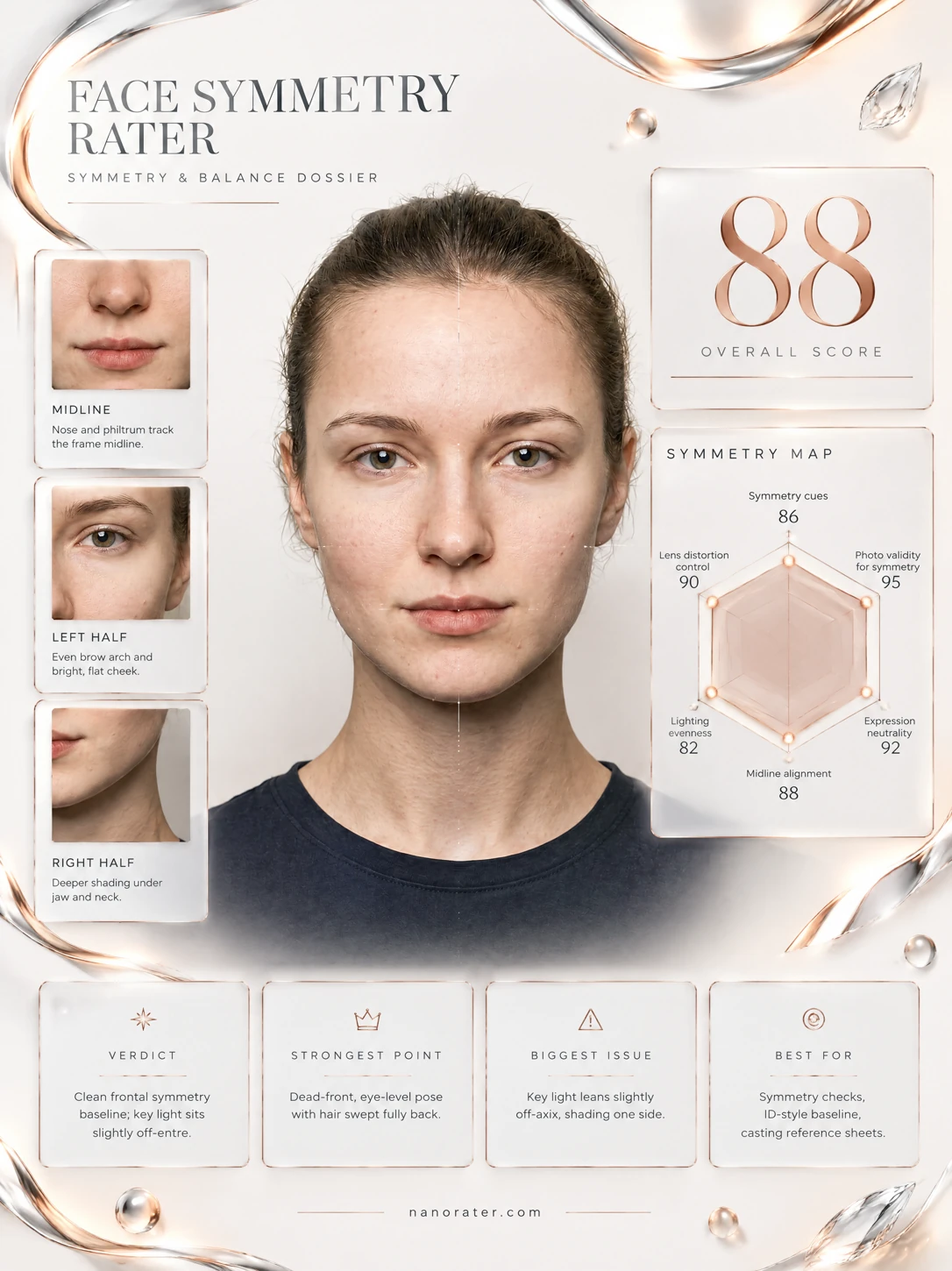 Face Symmetry Rater: Professional card