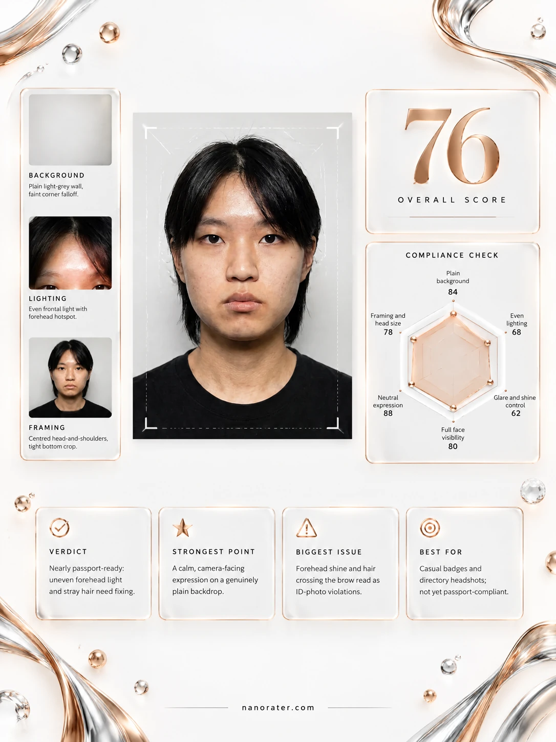 Passport Photo Rater: Professional card