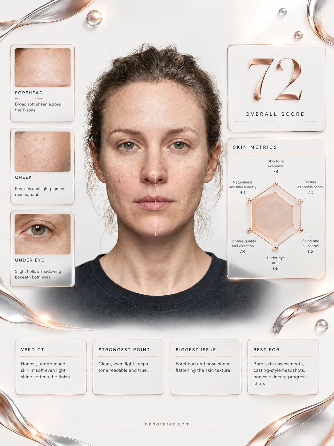 Skin Quality Face Rater: Professional card