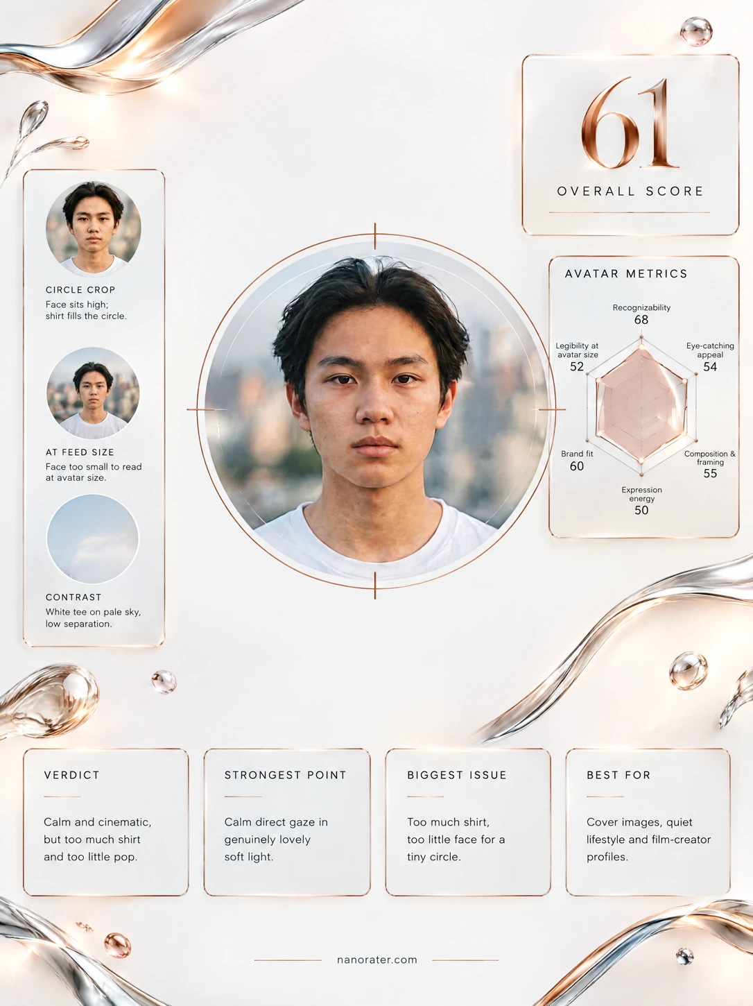 TikTok PFP Rater: Professional card