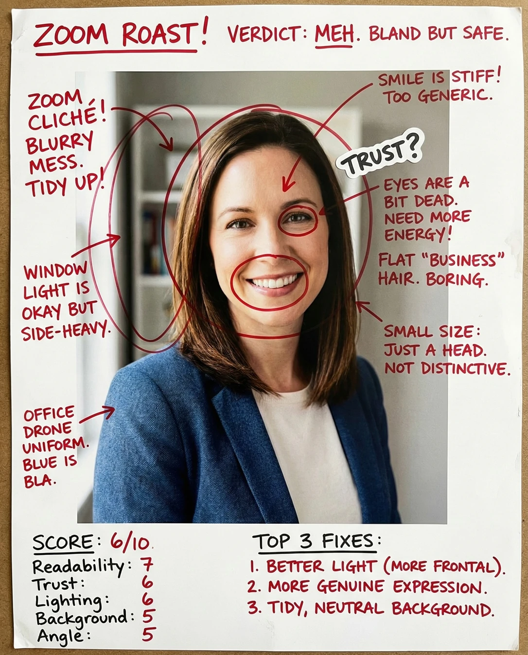 Zoom Profile Photo Rater: Doodle notes